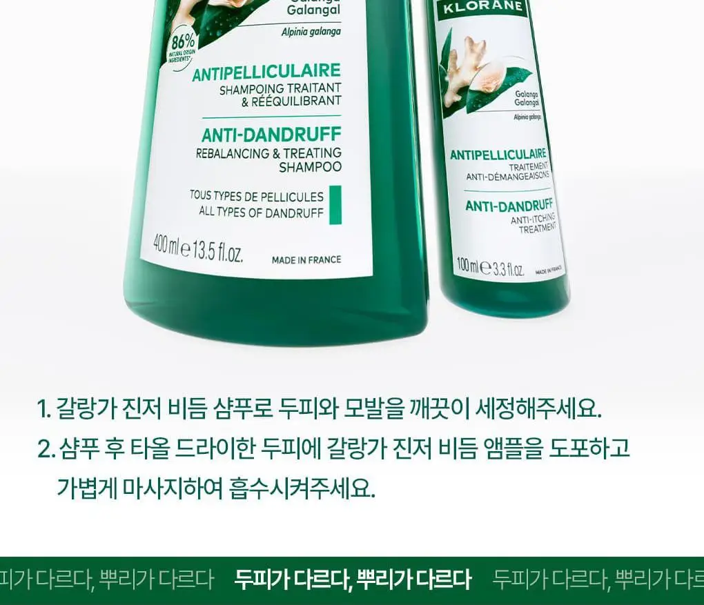 [지루성두피&가려움케어] 클로란 갈랑가 진저 비듬샴푸400ml 상세페이지 21